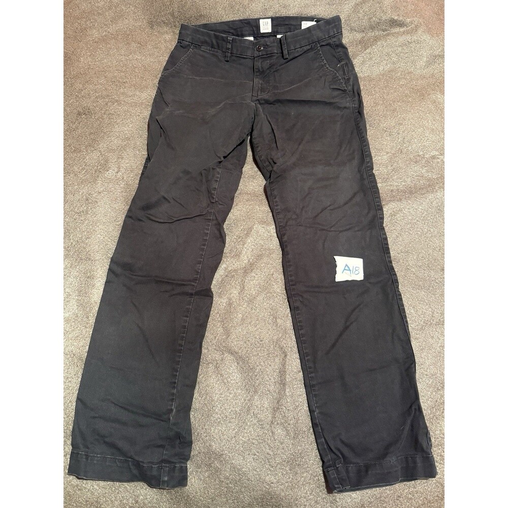 Gap Mens Jeans 32X32 Black Denim Bottoms Essential Khaki Straight